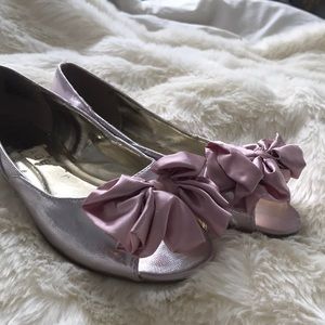 Rampage Open-Toe Flats w/ Bows